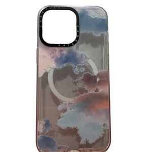Casetify Impact Series Case for iPhone 15 Pro Max - Pink Ombre Clouds